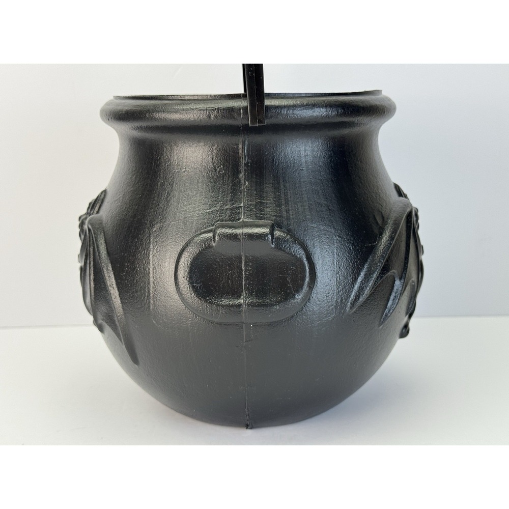 Vintage Halloween General Foam Witch CAULDRON Bat Blow Mold Candy Pail Bucket - Picture 7 of 13
